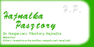 hajnalka pasztory business card